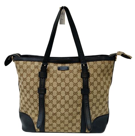 gucci leather tote backpack|Gucci gg canvas tote bag.